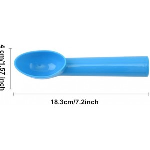 4 Pack Plastic Ice Cream Scoop Nonstick Anti-Freeze Ice Cream Scooper for Fruits, Watermelon, Yogurt, Melon Ball, Sorbet Spoon Kitchen Tool (Orange, Green, Blue, Pink)