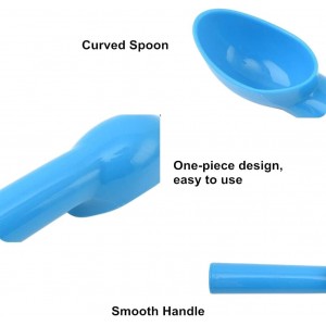 4 Pack Plastic Ice Cream Scoop Nonstick Anti-Freeze Ice Cream Scooper for Fruits, Watermelon, Yogurt, Melon Ball, Sorbet Spoon Kitchen Tool (Orange, Green, Blue, Pink)