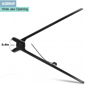 JAZZZNAP Nail Clippers Set, Ultra Wide Jaw Opening Fingernail and Toenail Clippers with Nail File for Thick and Ingrown Nails, Black