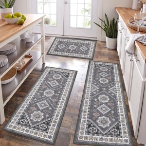 HEBE Boho Kitchen Rug Sets 3 Piece with ...