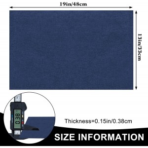 Cloth Placemats Set of 6, Cotton Linen Blend Machine Washable Durable Linen Table Mats, Heat Resistant Placemats Wrinkle Free Place Mats for Dining Table, Easy to Clean (Navy Blue, 6)