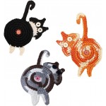 Drink Coaster | Cat Gifts for Cat Lovers,Fun Woven Creative Coasters,Cute Coffee Coaster for Home Decor Tabletop Protection Suitable for Kinds Cups (3PC)