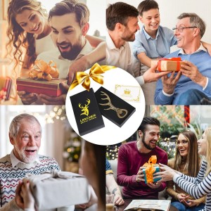 LKKCHER Deer Antler Beer Bottle Opener Stag Gifts for Women Men Wife Husband Girlfriend Boyfriend Mom Dad New Home Birthday Party Wedding Lovely Novelty Sturdy Bronze Gadget Christmas Gift Present