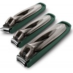 Nail Clippers Set-3 Pack,Fingernail Clippers& Toenail Clipper for Men,Wowen,Nail Clippers with Catcher,Nail Cutter for Thick Toe Nails,Stainless Steel Ultra Sharp Sturdy