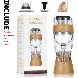 Wine Aerator Decanter Pourer with Strainer for Sediment Stand Travel Bag Diffuser Airarator Filter Aireators Pour Airrater for Red and White Wine Christmas Idea Gifts