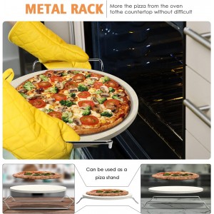 5 PCS Round Pizza Stone Set, 13