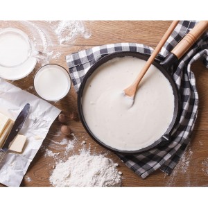 Wooden Meauring Spoons Set of 6 - Long Handle Beechwood Measuring Spoons 1/8 TSP, 1/4 TSP, 1/2 TSP, 1 TSP, 1/2 tbsp & 1 tbsp for Measuring Dry Ingredients for Cooking Baking Gift(10 inch)