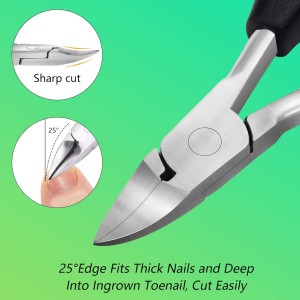 Heavy Duty Ingrown Toenail Clippers, Professional Toenails Trimmer, Podiatrist Toe Nail Clippers for Thick Nail & Ingrown Toenails, Sharp Curved Blade, Pedicure Tools.