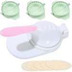 Dough Presser Dumpling Skin Maker with 3Pcs Dumpling Press Molds, Manual Press Chinese Dumplings Skin Tool Wrapper Presser for Making Chinese Dumplings Pie Ravioli Empanadas Sugar Pancakes