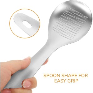 Stainless Steel Garlic Ginger Spoon Fruit Root Vegetable Grater Press Garlic Crusher Mincer Cutter Lemon Zester for Cheese Chocolate Baby Food Tool
