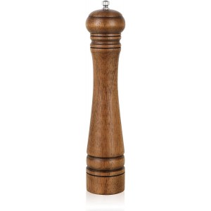 1Pack Wood Pepper Grinder, XWXO 10 Inch ...
