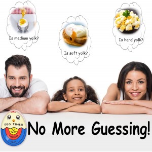 Lasubst Egg Timer for Boiling Eggs that Changes Color When Done, Easter Basket Stuffers for Adults, Tricolor