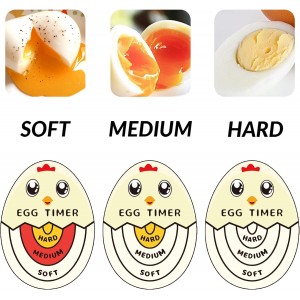 Lasubst Egg Timer for Boiling Eggs that Changes Color When Done, Easter Basket Stuffers for Adults, Tricolor