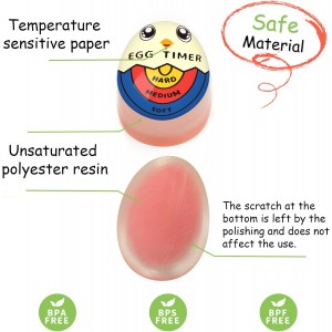 Lasubst Egg Timer for Boiling Eggs that Changes Color When Done, Easter Basket Stuffers for Adults, Tricolor