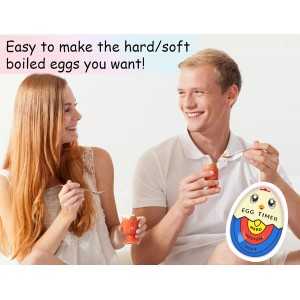 Lasubst Egg Timer for Boiling Eggs that Changes Color When Done, Easter Basket Stuffers for Adults, Tricolor