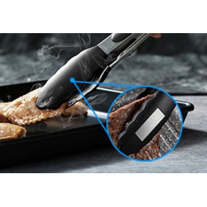 Serving Tongs Kitchen Tongs - Heat Resistant, Premium Stainless Steel Locking Cooking Tongs with Silicone Tips, Non-Slip Food Tongs for Cooking, Heavy Duty, Non-Stick (7 Inch(4 Pack))