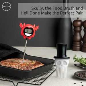 OTOTO Hell Done Halloween Meat Thermometer Digital - Spooky Food for Cooking, for Meat, Digital, Cooking Gifts, Cute Kitchen Gadgets