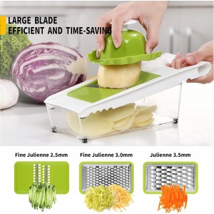Graters For Kitchen, Cheese Grater with Container, Mandoline Slicer For Kitchen, Vegetable Grater, Carrot Shredder, Julienne Slicer and Peeler, Potato Slicer