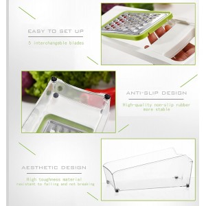 Graters For Kitchen, Cheese Grater with Container, Mandoline Slicer For Kitchen, Vegetable Grater, Carrot Shredder, Julienne Slicer and Peeler, Potato Slicer