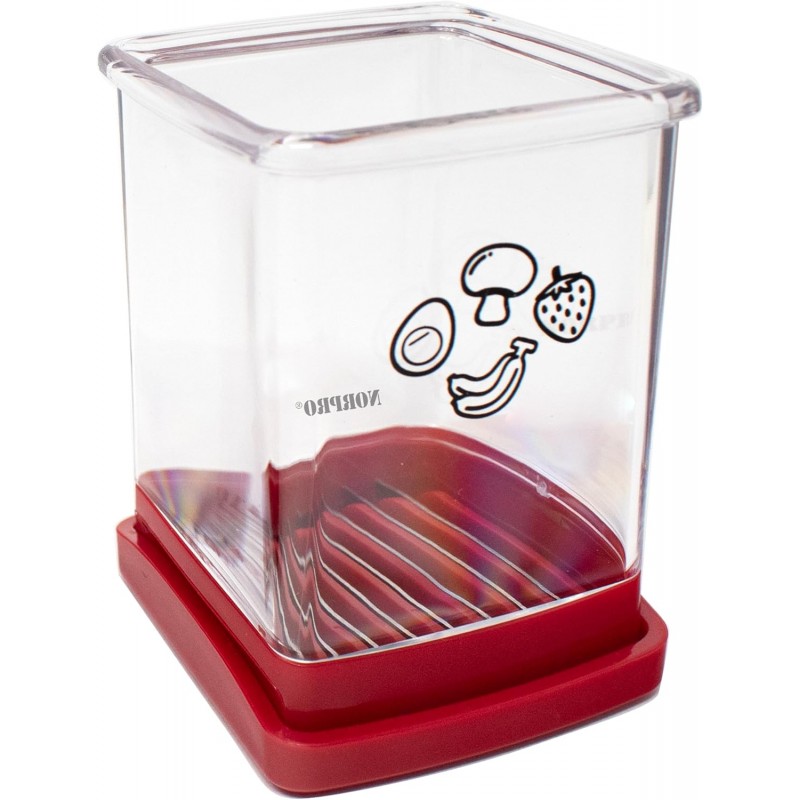 Norpro Speed Slicer with Push Plate, Red, 3