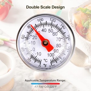 2 PCS Meat Thermometer for Grilling, Food Thermometer for Cooking, Milk, Meat Thermometers for Grilling Cooking, Kitchen Instant Read Thermometer, Pocket Thermometers Food Temperature Probe