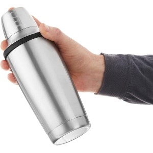 Viski Alchemi Vacuum Insulated Cocktail Shaker with Citrus Reamer, Cap, Strainer for Cold Brew Cocktails, Margarita, Whiskey Sour, Double Walled Stainless Steel Martini Shaker, Home Bar Tools, 18 oz