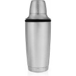 Viski Alchemi Vacuum Insulated Cocktail Shaker with Citrus Reamer, Cap, Strainer for Cold Brew Cocktails, Margarita, Whiskey Sour, Double Walled Stainless Steel Martini Shaker, Home Bar Tools, 18 oz