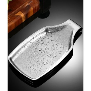 Stainless Spoon Rest for Stove Top Kitchen Cooking Utensil Holder (Rose Gold)