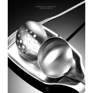 Stainless Spoon Rest for Stove Top Kitchen Cooking Utensil Holder (Rose Gold)