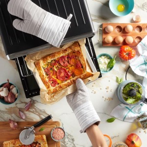 KitchenAid Albany Oven Mitt 2-Pack Set, Matte Grey, 7