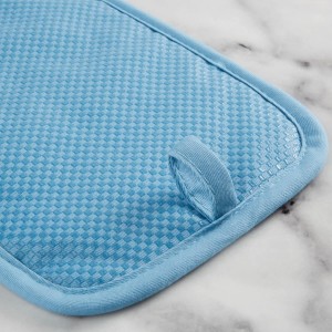 KitchenAid Gingham Pot Holder 2-Pack Set, Blue Velvet, 7