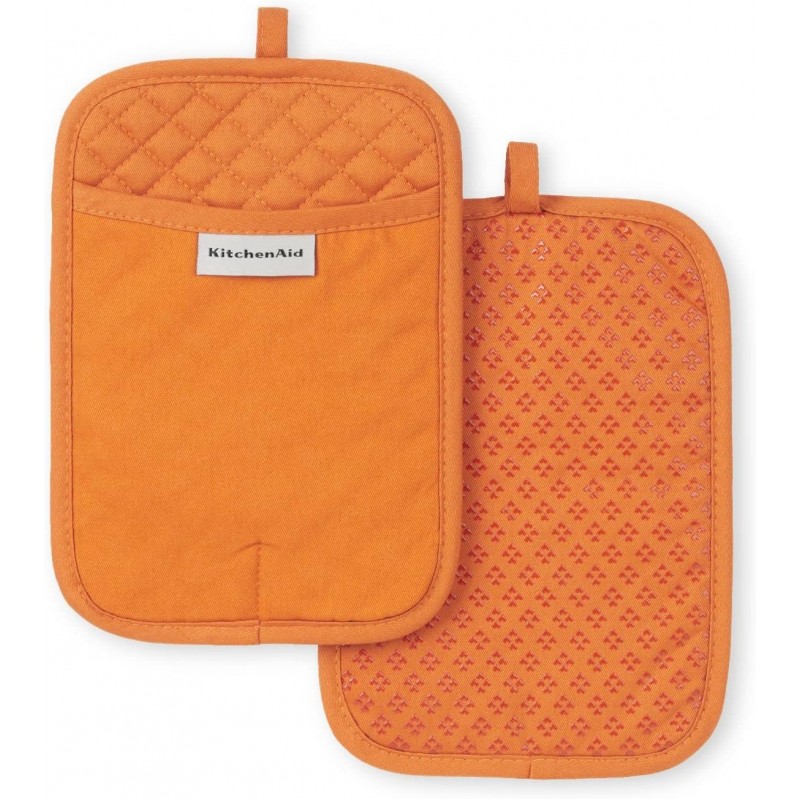 KitchenAid Asteroid Pot Holder 2-Pack Set, Honey, 7