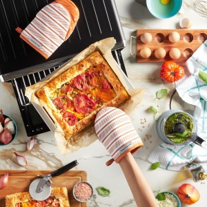 KitchenAid Albany Mini Oven Mitt 2-Pack Set, Honey, 5.5