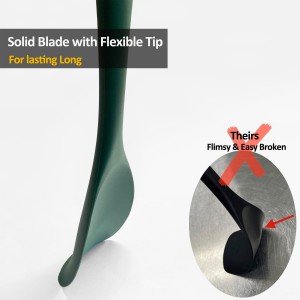 Upgrade Silicone Spatula Spoon Set,VOVOLY Heat Resistant Rubber Spoonula, Seamless Non-Stick Flexible Scrapers for Baking Mixing Tool,3 Pack,