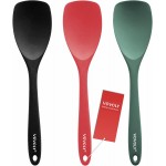 Upgrade Silicone Spatula Spoon Set,VOVOLY Heat Resistant Rubber Spoonula, Seamless Non-Stick Flexible Scrapers for Baking Mixing Tool,3 Pack,