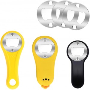 20 Set Stainless Steel Bottle Opener Insert Kits Metal Beer Bottle Opener Beer Wine Hardware Parts with 42Pcs Screws for DIY Resin Mould Kit Bottle Opener (Silver)