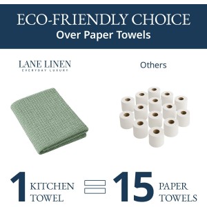 LANE LINEN Cotton Kitchen Towels Set, 6-Pack – Absorbent, Quick-Drying Dish Towels, 18