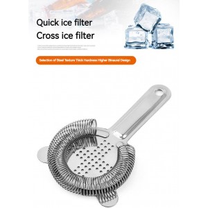 Cocktail Strainer,hawthorne strainer,Stainless Steel Bar Strainer, Bar Tool Drink Strainer with 100 Wire Spring for Professional Bartenders and Mixologists Professional for Bar Restaurant Home