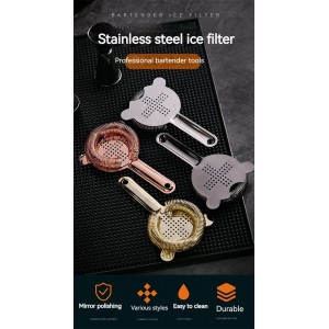 Cocktail Strainer,hawthorne strainer,Stainless Steel Bar Strainer, Bar Tool Drink Strainer with 100 Wire Spring for Professional Bartenders and Mixologists Professional for Bar Restaurant Home