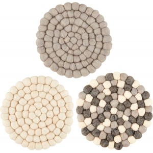 Mud Pie Felted Wool Trivet, small 5