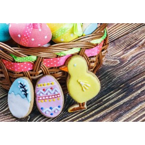 Easter Cookie Cutters, 5 Pieces Chick Carrot Egg Bunny Rabbite Shapes Metal Cookie Cutters Stainless Steel Sets Holiday Themed Baking Kit