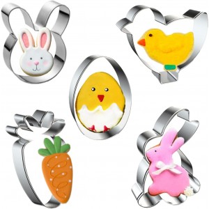 Easter Cookie Cutters, 5 Pieces Chick Ca...