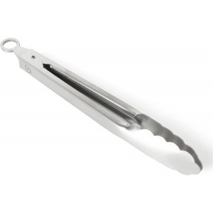 Martha Stewart Richburn 9-Inch Stainless Steel Kitchen Tongs – Durable and Heat-Resistant Cooking and Serving Tool