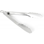 Martha Stewart Richburn 9-Inch Stainless Steel Kitchen Tongs – Durable and Heat-Resistant Cooking and Serving Tool
