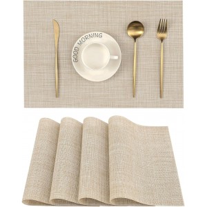 Leetaltree Beige Placemats Set of 4 - He...