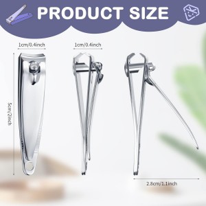 Hestya 300 Pieces Nail Clippers Bulk Stainless Steel Clipper Bulk Flat Toenail Clippers Portable Sturdy Nail Cutter Manicure Trimmer Curved Edge Pedicure for Men Women Toe Travel