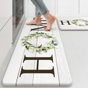KIMODE Farmhouse Kitchen Mat 2PCS Anti F...
