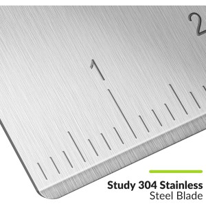 Rainspire Bench Scraper, Stainless Steel Dough Scraper, Pastry Scraper, Pizza and Dough Cutter Multi-Purpose Scraper/Chopper, Pizza Cutter Food Chopper Baking Supplies Kitchen Gadgets, Black