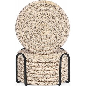 ABenkle 8 Pcs Drink Coasters with Holder...