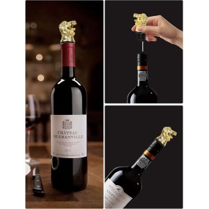 Lion Head Wine Aerator Pourer Spout, Olive Oil Liquor Bottle Decanter, Gold Plated Creative Gifts for Alcohol Spirits Whiskey